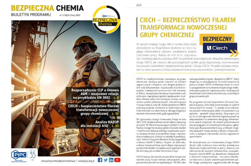  CIECH – Bezpieczeństwo filarem transformacji nowoczesnej grupy chemicznej